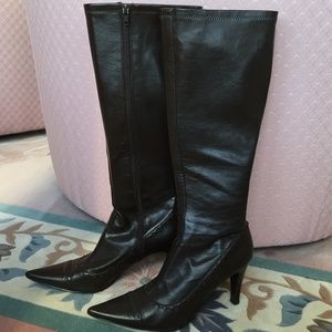 Enzo Angiolini Brown Calf High Heeled Boots 8